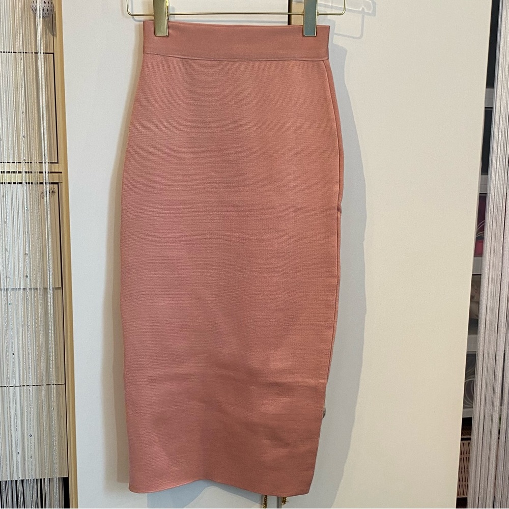 Hot Miami Styles Pink Midi Pencil Skirt Size S NWT